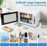 Nail Tool Cleaning Machine, 12L High Capacity Multi-Functional Nail Cleaner Box Manicure Tool Cleaning Cabinet Salon Equipment for Spa Beauty Home Metal Tools With Replaceable Lamp - Image 5