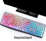 Keyboard Cover Skin Protector for Logitech MK295 MK275 MK270 Wireless Keyboard, Logitech K200 K260 K270 K275 K295 MK200 MK260 Ultra Thin Desktop PC Silicone Keyboard Cover-Colorful - Image 7
