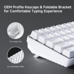 TMKB 60% Mechanical Gaming Keyboard, Red Linear Switch, Wired, White | LED Backlight, Anti-Ghosting, Detachable USB-C, Double-Shot Keycaps, 61 Keys - Image 6