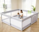 Fodoss Baby Playpen, 47×47in Playpen for Babies and Toddlers with Door | Baby Play Yard for Indoor & Outdoor, Soft Breathable Mesh, BPA-Free Oxford Fabric, Anti-Slip Suction Cups, Pull Rings - Image 2