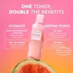Glow Recipe PHA + BHA Face Toner, Korean Exfoliating Toner for Pores, Gentle Chemical Exfoliant + Hydrating Toner, Watermelon, Cactus Water + Glycerin (150ml) - Image 5