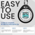 QR Code Dog Tags Personalized for Pets, Real-time Alerts, Black | No Subscription or Fees, No APP Easy to Use, Modifiable Online Profile, Emergency Contacts, Anti-Lost, Photos, All in one - Image 6