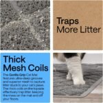 GORILLA GRIP Cat Litter Box Mat, Cushioned Coil Mesh Litter Trapping Mats, Scatter Control Supplies for Less Mess, Phthalate Free, Ultra Deep Catch Grooves, Rinse or Vacuum to Clean, 24x17 Gray - Image 4