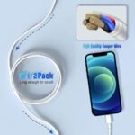 iPhone Charger Lightning Cable,2 Pack Apple MFi Certified for iPhone 14 | USB iPhone Fast Charging Cord,Data Sync iPhone Cord for 14/13/12/11 Pro Max Xs X XR 8 7 6 5 5s iPad iPod More - Image 6