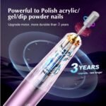 COSLUS C40 Electric Nail Drill Professional, Precise Dial Speed Control | Nail File Machine for Acrylic Gel Dip Powder Removal, Compact Manicure Tools, Beginner-friendly Polishing Set, Home - Image 6