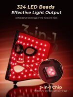 7-in-1 Red Light Therapy for Face & Neck, Skin-Friendly Silicone Red Light Therapy Mask with 324 LEDs, 5 Brightness Levels & 20 Mins Timer, Led Face Mask Light Therapy for Home & Travel - Image 5