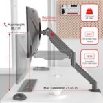 Suptek Monitor Mount Monitor Arm Desk Mount Fully Adjustable Fits 17 20 22 23 24 26 27 32 34 35 inch Monitors Weight Capacity up to 24.25 lbs - Image 4