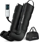 Leg Compression Massager for Circulation and Pain Relief, Full Leg 5-Zone Compression Boots with 10 Air Chambers, 12 Levels, Foot and Leg Massager for Muscle Recovery for Athletes, Black - Image 2