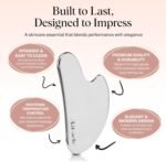 Kitsch Stainless Steel Guasha Tool for Face - Silver | Stainless Steel Gua Sha Facial Tools | Face Sculpting Tool and Double Chin Reducer, Neck & Lymphatic Drainage Massager - Image 6