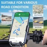 Bike Phone Mount Holder, Motorcycle Phone Mount for Scooter, Mountain, Dirt Bike, Stroller and Motorcycle, 360°Rotate Handlebar Phone Holder Compatible with iPhone & Android Smartphones from 4.7-7.2'' - Image 7