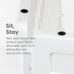 IRIS USA 4-Panel Dog Playpen, Pet Enclosure, White | Puppy Training, Configurable Layout, Multi-Shape Setup, Custom Pen Configuration, Secure Door Latch, Stable Non-Tip Base - Image 5