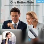 Bluetooth Headset with 72-Hour Talk Time & 500mAh Charging Case, Bluetooth V5.3 Headset with Noise Cancelling Mic – Wireless Earpiece Hands-Free Headphones for Office Trucker Driving Business,Black - Image 5