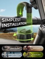 LISEN Bike Phone Holder, [Super Easy Install] Motorcycle Phone Mount Ebike Accessories Bicycle Handlebar Holder Mount Gifts for Adults Kids Men Mountain Mini Bike Scooter Gear Accessories, Black - Image 5