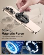 MagSafe Phone Grip Holder Dual-Sided Magnetic Finger Ring with Kickstand | for iPhone 17/16 Pro Max/15 Plus/14 Pro/13 Mini/12, Samsung, Magnet Phone Stand Grip Adjustable Loop for Mag Car Mount &Case - Image 3