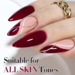 Double Rhythm 15ML Gel Nail Polish Pure Sheer Same Color Same Bottle Soak Off Gel Polish Art Manicure Salon DIY at Home for Women (Burgundy-A1129) - Image 10