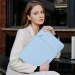MOSISO Laptop Case 13.3 inch, 13-13.3 inch Laptop Sleeve Bag with Pocket | Compatible with MacBook Air/Pro 13/Pro 14 M5 M4 M3 M2 M1, HP Dell ASUS Lenovo, Polyester Vertical Computer Bag, Air Blue - Image 7
