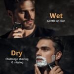 Mbzoey Electric Foil Shavers for Men: IPX7 Waterproof - Magnetic Cover | Mini Razor for Travel - Face Shaver with LED Display & USB-C Fast Charge - Micro-Comb Technology & Precision Blades - Image 8
