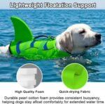 Fragralley Shark Fin Dog Life Jacket, High Buoyancy with Tear-Resistant Nylon of Dog Swim Vest, Pet Life Preserver for Small Medium Large Dogs, Puppy Float Vest for Swimming and Boating - Image 6