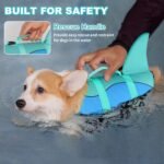 Dogcheer Dog Life Jacket, Cute Shark Dog Life Vest for Swimming Boating with Superior Buoyancy and Rescue Handle, Adjustable Puppy Floating Swim Vest for Small Medium Large Dogs - Pool Blue, XS - Image 4