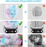 Chuya Bath Loofah Sponges 70 Grams Large Size,4 Pack Shower Sponge | Exfoliating Cleaning Bath Loofa Body Scrubber Balls for Women Men Children Washing - Image 4