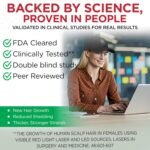 GroWell Red Light Therapy Hair Growth Cap – FDA Cleared Laser Treatment for Hair Regrowth and Reduced Shedding – LED & Laser Red Light Therapy Clinically Proven in Double-Blind Studies -Black - Image 9