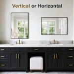 Bathroom Vanity Mirror for Over Sink, 30x20 Inch Matte Black Mirror | Shatterproof Tempered Glass, Anti-Rust Metal Frame, Rectangle Wall Mirrors for Bedroom, Living Room & Entryway - Image 5
