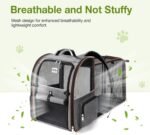 Cat Carrier Backpack, Expandable Pet Carrier with Sun Shade & Full Front Opening, Breathable Mesh Backpack for Small Dogs & Medium Cats Up to 18 Lbs, Foldable for Hiking, Camping (Grey) - Image 4