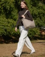 BAGSMART Tote Bag for Women, Lightweight Puffy Tote Bag with Compartments Shoulder Bag Handbag for Travel, Work, Gym | Lightweight - Image 3
