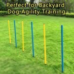 6-Pack Dog Agility Weave Poles with Stakes for Backyard Dog Training - Image 6