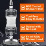 BBLIFE NSF Tested Transparent Shower Filter for Hard Water with Cartridge | Replaceable Cartridge,4000 Gal Capacity, Easy Installation, Reduces Chlorine & Impurities, Helps Improve Skin,Hair, Lead-Free - Image 3