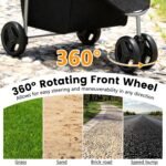 BestPet | 3-Wheel Pet Stroller | Dog and Cat Stroller | Breathable Mesh | Lightweight Travel Carrier | Waterproof & Foldable Design | Storage Basket | Black | for Daily Walks & Outdoor Use | Breathable Mesh | Lightweight, Waterproof Travel Carrier with Cup Holder & Storage Basket | for Daily Walks & Outdoor Use - Image 5