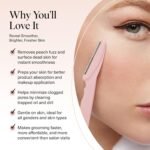 Kitsch Dermaplane Razor for Women Face – Blush, 12 pcs | Face Razors for Women & Men, Eyebrow Razor & Face Shaver – Exfoliating Facial Razor & Dermaplaner as Tool for Smoother Skin - Image 4