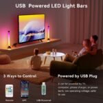 Ledagic IC+RGBW USB Powered Led Light Bar with App & Remote Control, 2 Pack | IC+Rgb & W Smart RGB Light Bar, USB Powered TV Light Bar, Led Lights for TV PC Room Monitor Backlight Gaming Accessories - Image 2