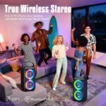 W-KING Party Bluetooth Speaker Boom Box, 180W Max Big Large Speaker | 105dB Loudest Wireless Outdoor Portable Speaker 4 Drivers with 2*4.04'' Subwoofer, 80W HD Huge Deep Bass, IPX5/24H/EQ/USB/TF - Image 5