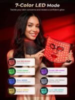 7-in-1 Red Light Therapy for Face & Neck, Skin-Friendly Silicone Red Light Therapy Mask with 324 LEDs, 5 Brightness Levels & 20 Mins Timer, Led Face Mask Light Therapy for Home & Travel - Image 4