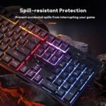 Redragon K521 Upgrade Rainbow LED Gaming Keyboard, 104 Keys Wired Mechanical Feeling Keyboard with Multimedia Keys, One-Touch Backlit, Anti-Ghosting, Compatible with PC, Mac, PS4/5, Xbox - Image 7