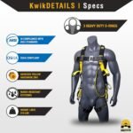 KwikSafety - Charlotte, NC - SUPERCELL Safety Harness [3 D-RINGS] Full Body Safety Harness Fall Protection Kit ANSI OSHA - Image 5