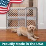 MYPET Universal Pet Gate: 26” - 42” Wide Dog Gate for Doorways with Pressure Fit or Swinging Door Hardware Mounting Types Included: 26" Tall; Gray - Image 7