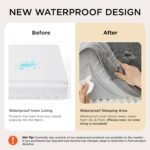Bedsure Orthopedic Dog Beds Large Sized Dog with Removable Washable Cover | 35" Classic Big Dog Couch Sofa Waterproof, Comfy Bolster Sides, Nonslip Bottom, Cozy Pet Bed for Cats, Senior Dogs, Grey - Image 5