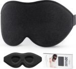 LitBear Sleep Mask for Side Sleeper Women Men, Eye Mask for Sleeping | Light Blocking 3D Contoured Sleeping Mask, Soft Breathable Sleep Eye Mask with Adjustable Elastic Strap for Travel, Black - Image 2