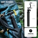 NEEWER Flexible Phone Tripod, Small Mini Camera Webcam Desk Stand, Phone Holder & Action Camera Mount Adapter Compatible with iPhone GoPro DJI Pocket 4 3 Xtra Muse Insta360 for Video Recording, TP34 - Image 4
