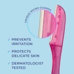 Schick Hydro Silk Touch-Up Dermaplaning Tool with Precision Cover, 3ct | Dermaplane Razor, Face Razors for Women, Peach Fuzz Remover - Image 7