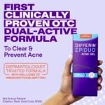 Differin Epiduo Acne Gel Treatment, Adapalene & Benzoyl Peroxide, 45g Pump | FDA-Approved OTC Acne Gel, Adapalene 0.1% + Benzoyl Peroxide 2.5%, Clears & Prevents Breakouts, Strongest OTC, 90 Day Supply - Image 3