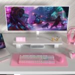 Attack Shark KC04 Acrylic Clear Transparent Keyboard Cover(17.4 * 6.5 * 1.89 inch) with Dustproof Waterproof Anti-hit Anti-cat Protective Case for Standard 104 Key Mechanical Gaming Keyboard Pink - Image 9