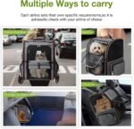 Cat Carrier Backpack, Expandable Pet Carrier with Sun Shade & Full Front Opening, Breathable Mesh Backpack for Small Dogs & Medium Cats Up to 18 Lbs, Foldable for Hiking, Camping (Grey) - Image 7