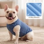 KYEESE 2Pack Cotton Dog Shirt for Small Dogs Soft Striped Tank Top | Reflective for Safety, Lightweight & Breathable, Gentle on Sensitive Skin, Stretchy & Free to Move, Comfortable Daily Wear - Image 5