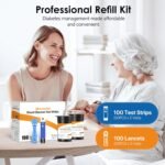 G-426 Blood Glucose Monitor Kit - 100 Test Strips and 100 Lancets for Home Use, 500 Memory, Glucometer with Control Solution, No Coding, Diabetes Testing, Blood Glucose Monitoring System - Image 8