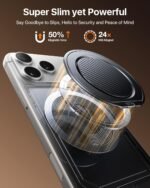 andobil [2026 Ultra-Thin] Magnetic Phone Ring Grip Stand for MagSafe, Black | [360° Rotation] Magnetic Phone Ring Holder & Kickstand for MagSafe Accessories & iPhone 17 Air 16 Pro Max Plus 15 14 13 12 - Image 4