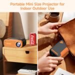 Mini Video Projector with WiFi Bluetooth, Native 1080P Portable Movie Projector, Compatible with SmartPhone, TV Stick, PS5, Laptop HDMI USB for Home Theater Indoor Outdoor Movies - Image 7
