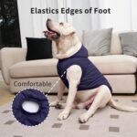 Vecomfy Warm Dog Coats with Hoodie,Winter Dog Jackets for Small Dogs | Fleece Lining Puppy Coat for Cold Weather,Soft Cozy,Windproof Doggie Clothes for Snow Play,Leash Hole for Daily Walk,BLue M - Image 7